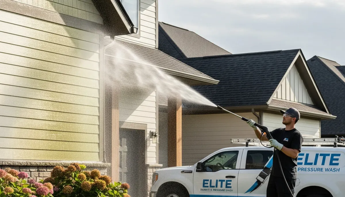 Vinyl siding pressure cleaning in Fort Wayne, IN by Fort Wayne Paint Pros